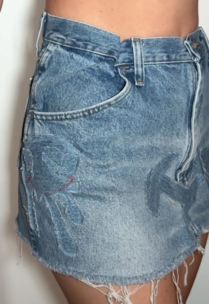 Custom Denim 3D Skirt - Image 4