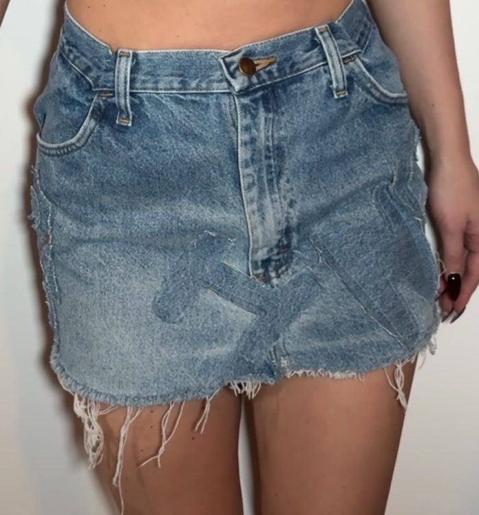 Custom Denim 3D Skirt