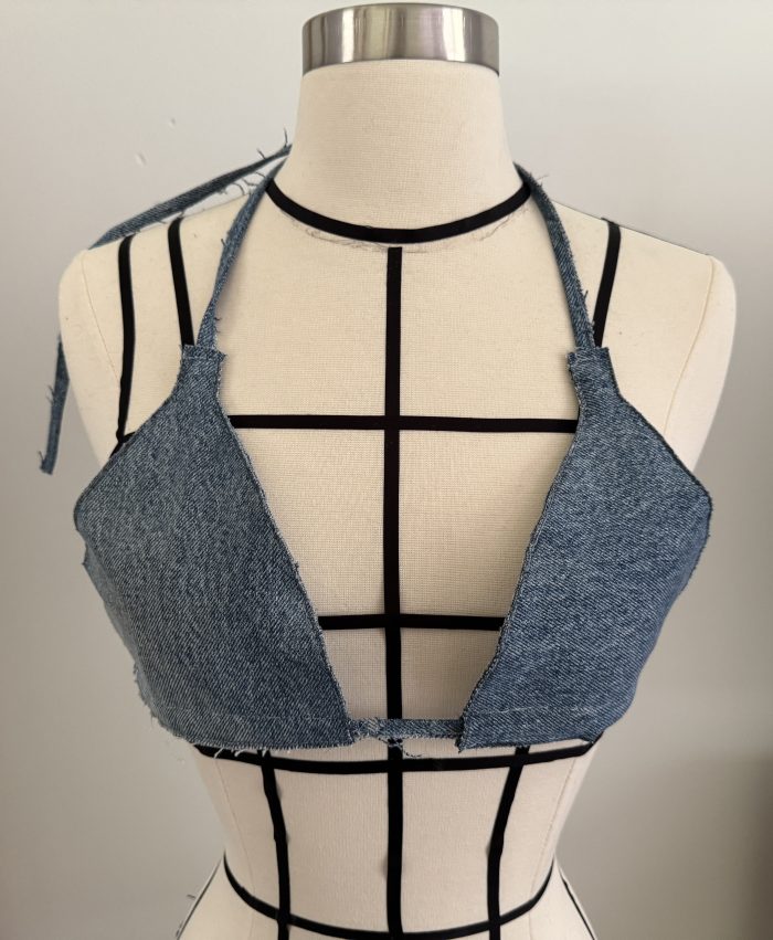 DDenim TwoTone Bra Top - Image 3