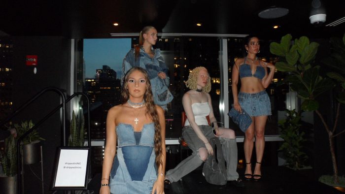 Custom Denim Patchwork Dress - Image 3